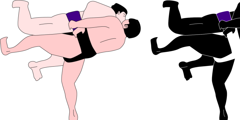 相撲の技うっちゃり